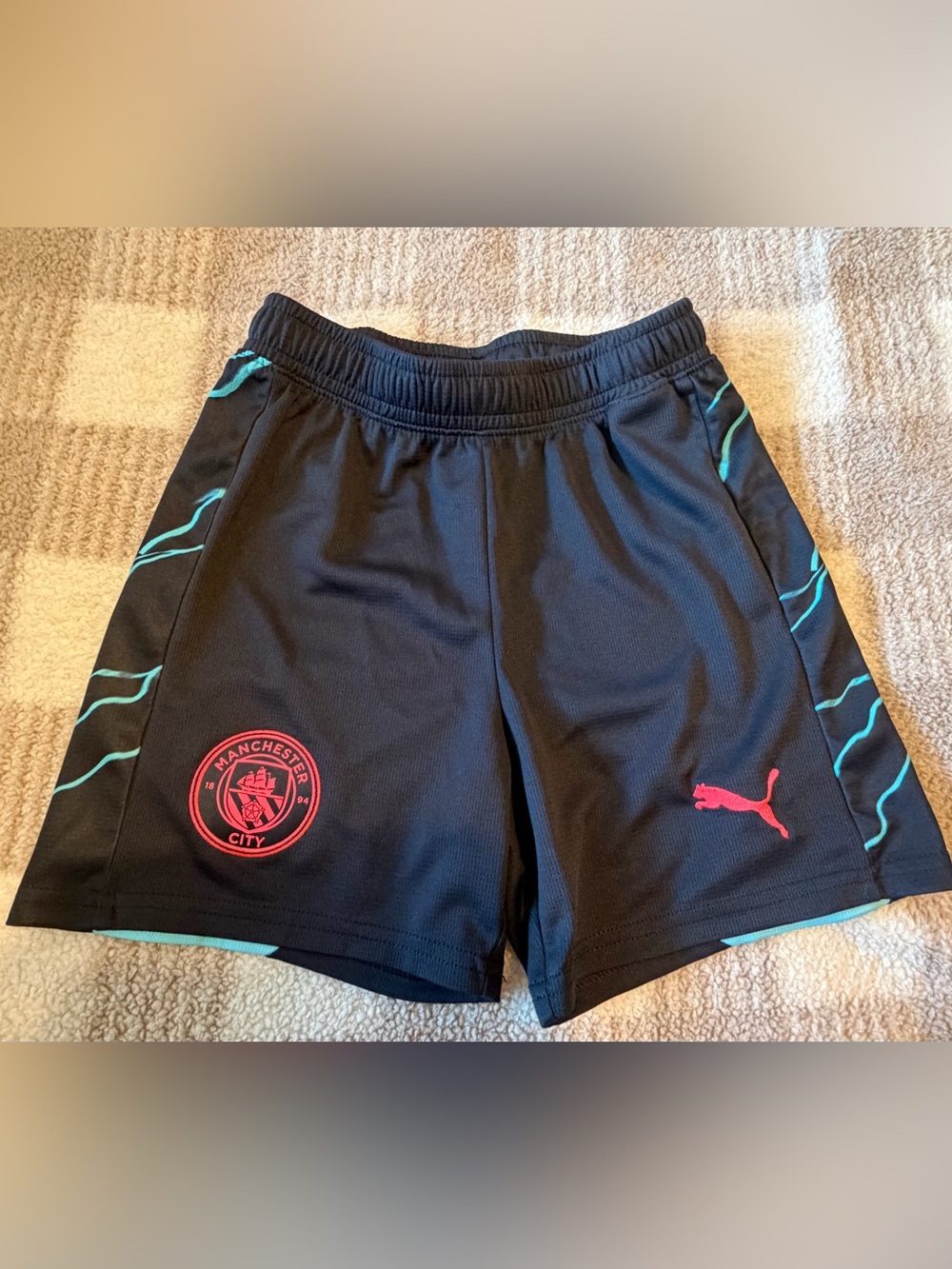 Puma Kid’s Manchester City Third Shorts 2023/2024 Size S(Age 9/10) New w/o Tag